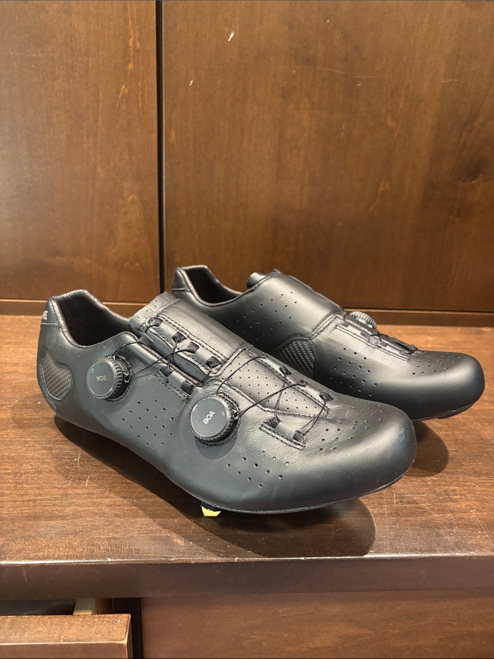 Men's LAKE Black Athletic Cycling Shoes with Boa Closure
